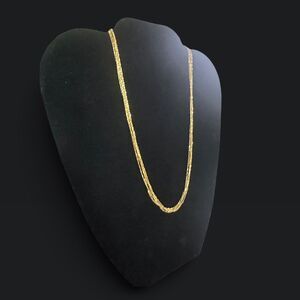 MILOR Italy 14K Yellow Gold 5 Strand Beaded Chain Necklace 18" Vintage - 8 g
